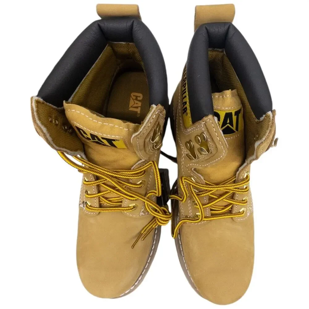 Caterpillar Second Shift Work Boots Men's Size 11 Honey Tan Soft Toe P70042